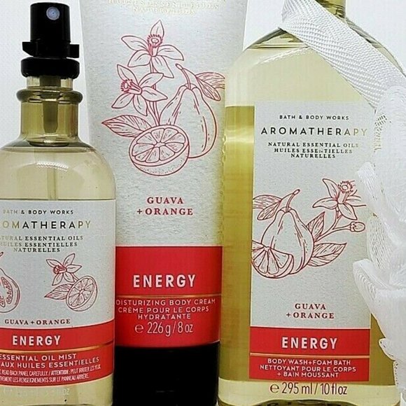 ❗️❗️Bath & Body Energy Guava+Orange Set Body Wash, Body Cream, Oil Mist, Sho… - Picture 2 of 2